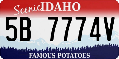 ID license plate 5B7774V