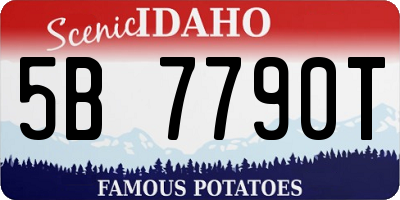 ID license plate 5B7790T