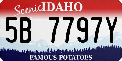 ID license plate 5B7797Y