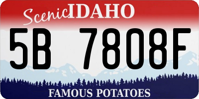 ID license plate 5B7808F