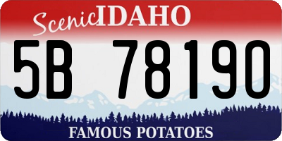 ID license plate 5B7819O