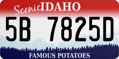 ID license plate 5B7825D