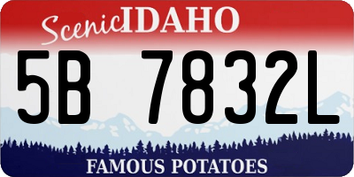 ID license plate 5B7832L