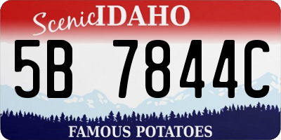 ID license plate 5B7844C