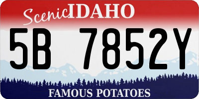ID license plate 5B7852Y