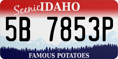 ID license plate 5B7853P