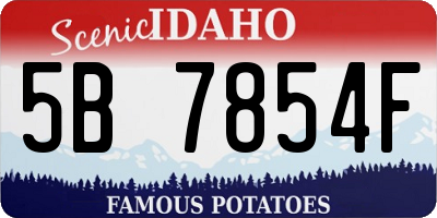 ID license plate 5B7854F