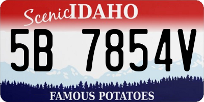 ID license plate 5B7854V