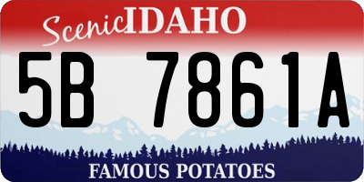 ID license plate 5B7861A