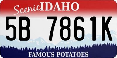 ID license plate 5B7861K