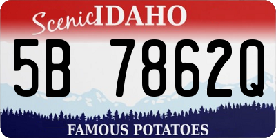 ID license plate 5B7862Q
