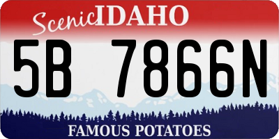ID license plate 5B7866N