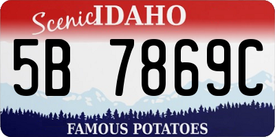 ID license plate 5B7869C