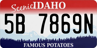 ID license plate 5B7869N