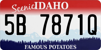 ID license plate 5B7871Q