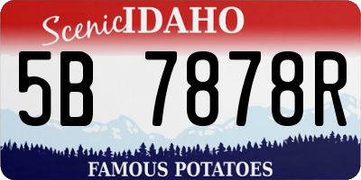 ID license plate 5B7878R