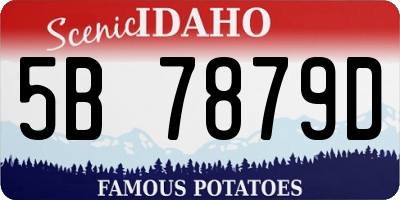 ID license plate 5B7879D