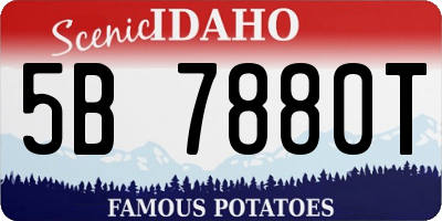 ID license plate 5B7880T