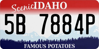 ID license plate 5B7884P