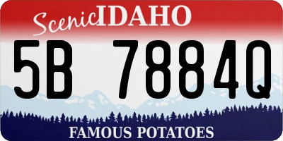 ID license plate 5B7884Q