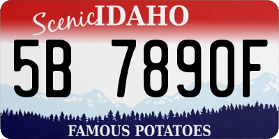 ID license plate 5B7890F