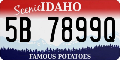 ID license plate 5B7899Q