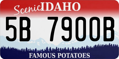 ID license plate 5B7900B