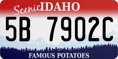 ID license plate 5B7902C