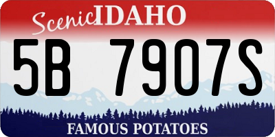 ID license plate 5B7907S
