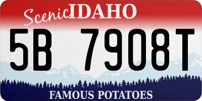 ID license plate 5B7908T