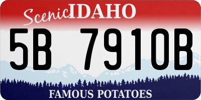 ID license plate 5B7910B