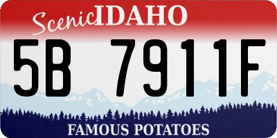 ID license plate 5B7911F