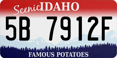 ID license plate 5B7912F