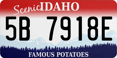 ID license plate 5B7918E