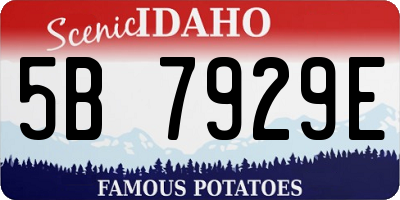 ID license plate 5B7929E