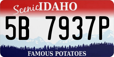 ID license plate 5B7937P