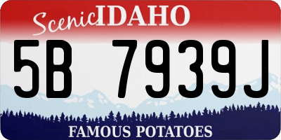 ID license plate 5B7939J