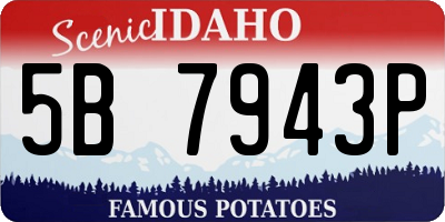 ID license plate 5B7943P