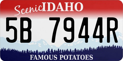 ID license plate 5B7944R
