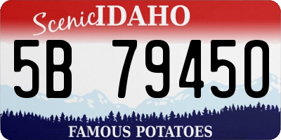 ID license plate 5B7945O