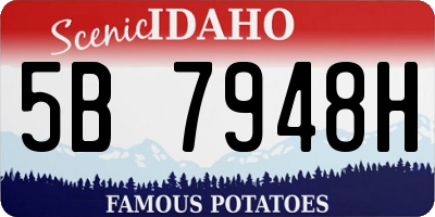 ID license plate 5B7948H