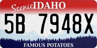 ID license plate 5B7948X