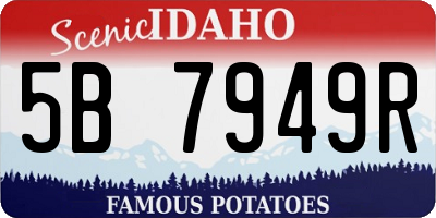 ID license plate 5B7949R