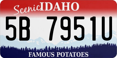 ID license plate 5B7951U