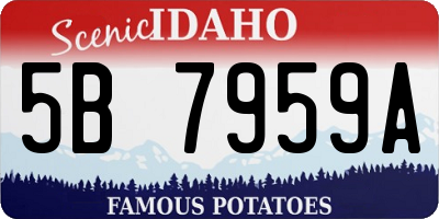 ID license plate 5B7959A