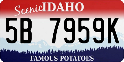 ID license plate 5B7959K