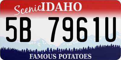 ID license plate 5B7961U