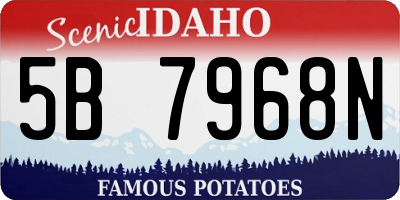 ID license plate 5B7968N