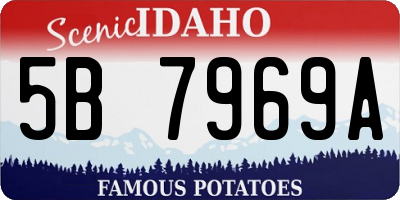 ID license plate 5B7969A