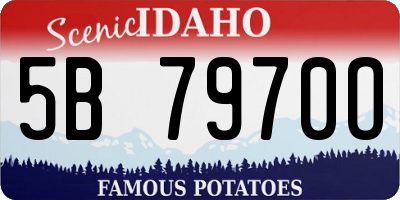 ID license plate 5B7970O